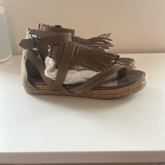 Neil Barrett suede & leather sandal with espadrille bottom - size 38 - Picture 3 of 6
